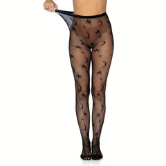 Stars & Moons Fishnet Tights High Waist Pantyhose