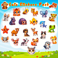 100pcs Cartoon Animal Stickers for Laptops Cars Skateboards