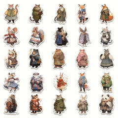 50pcs Winter Animal Series Phone Case Graffiti Stickers