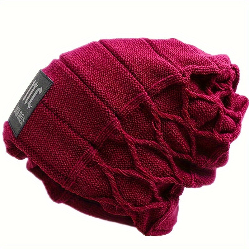 Men's Knitted Hat Beanie Thick Windproof Warm Winter Hat