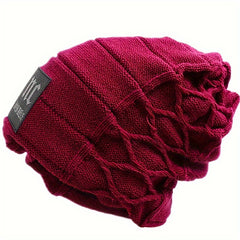 Men's Knitted Hat Beanie Thick Windproof Warm Winter Hat