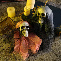 Halloween Hanging Ghost Mesh Skull Head Decorations
