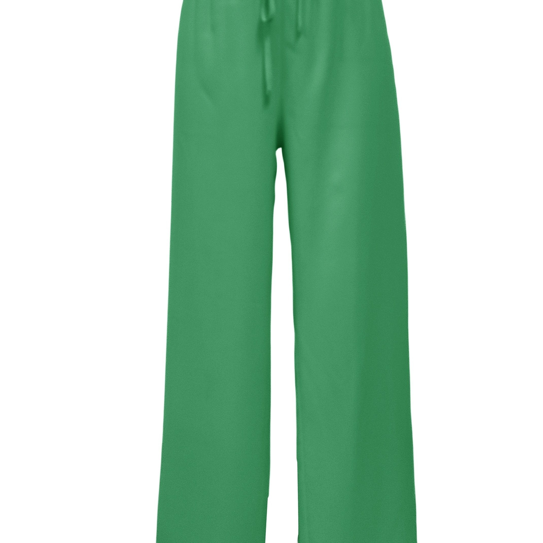 High Waist Wide Leg Palazzo Pants Drawstring Elastic Waist
