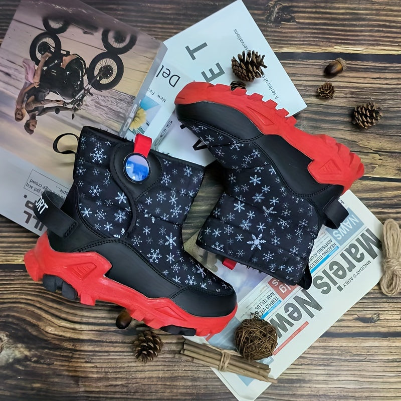 Kids Graphic Print Non Slip Snow Boots