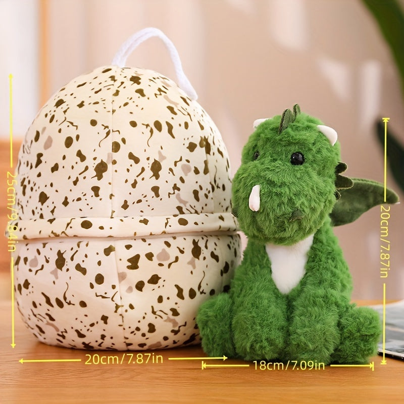 Green Dinosaur Egg Plush Toy Incubation Doll Pillow Gift