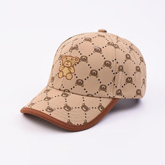 Kids Baseball Cap Bear Embroidered Sun Protection Sunshade Hat