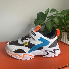 Kids Block Hook And Loop Sneakers with Letters Decoration