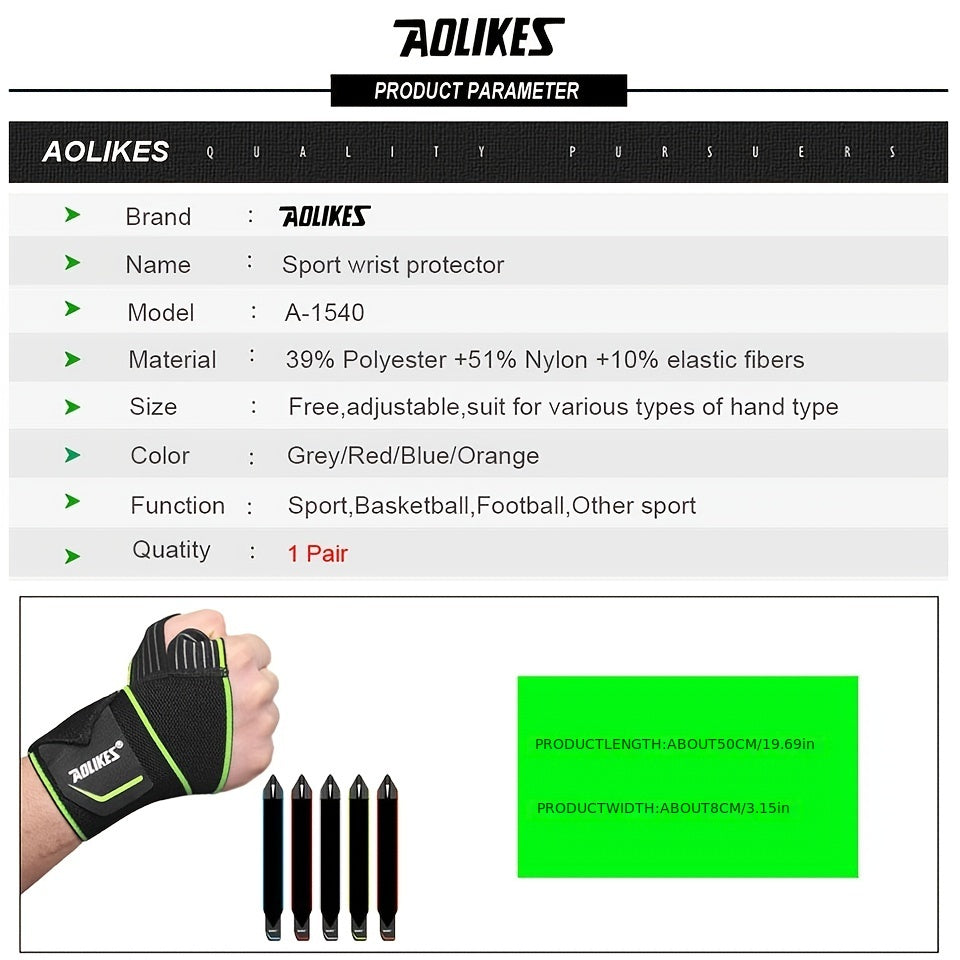 AOLIKES Fitness Wrist Wraps Weightlifting & Deadlifting