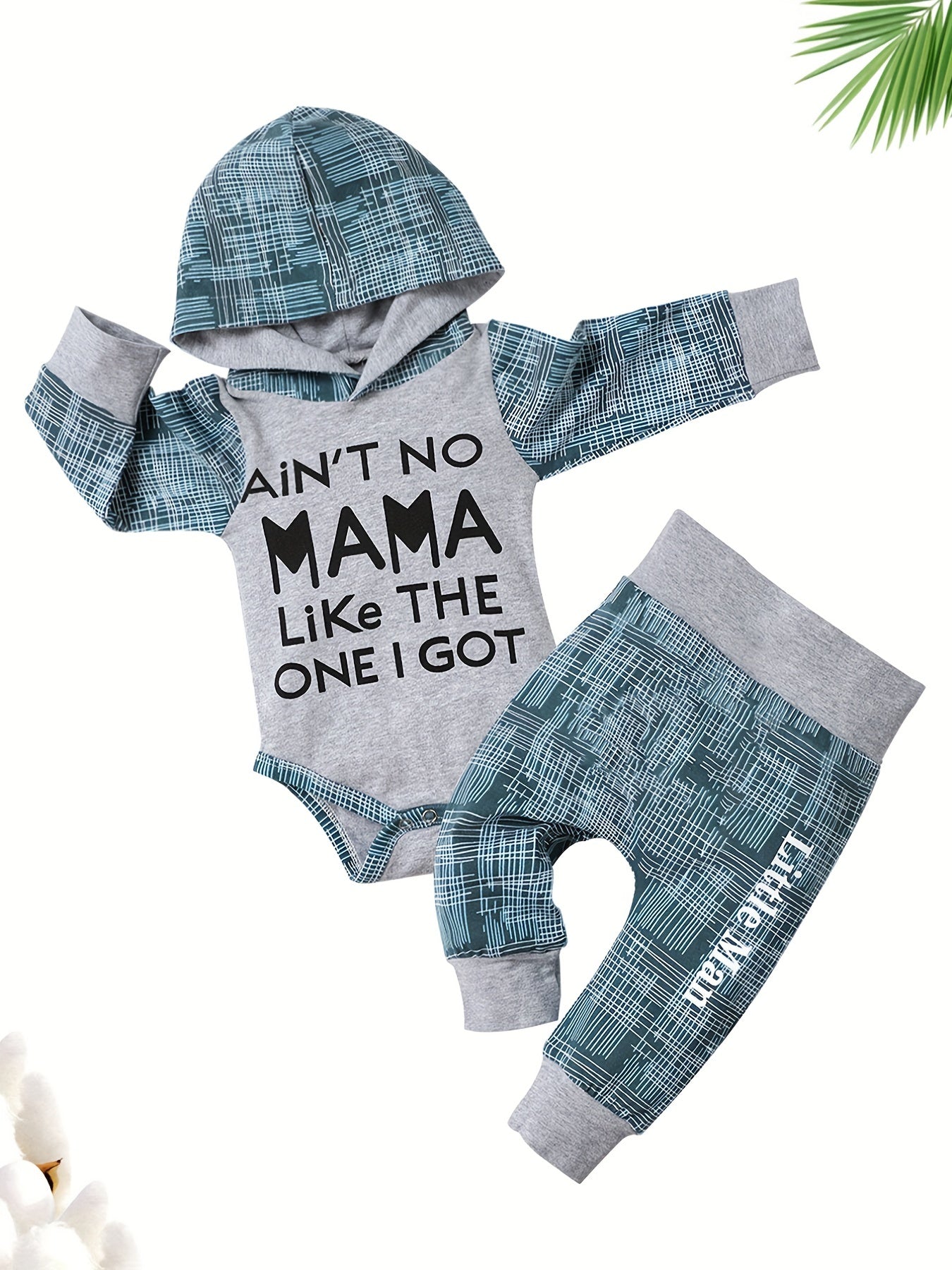 Baby Boys' Striped Hooded Romper & Pants Set