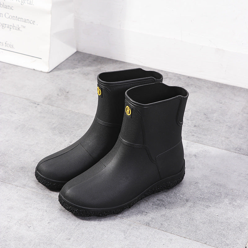 Men's Knee High Rain Boots Waterproof Non Slip Outdoor Work Fishing