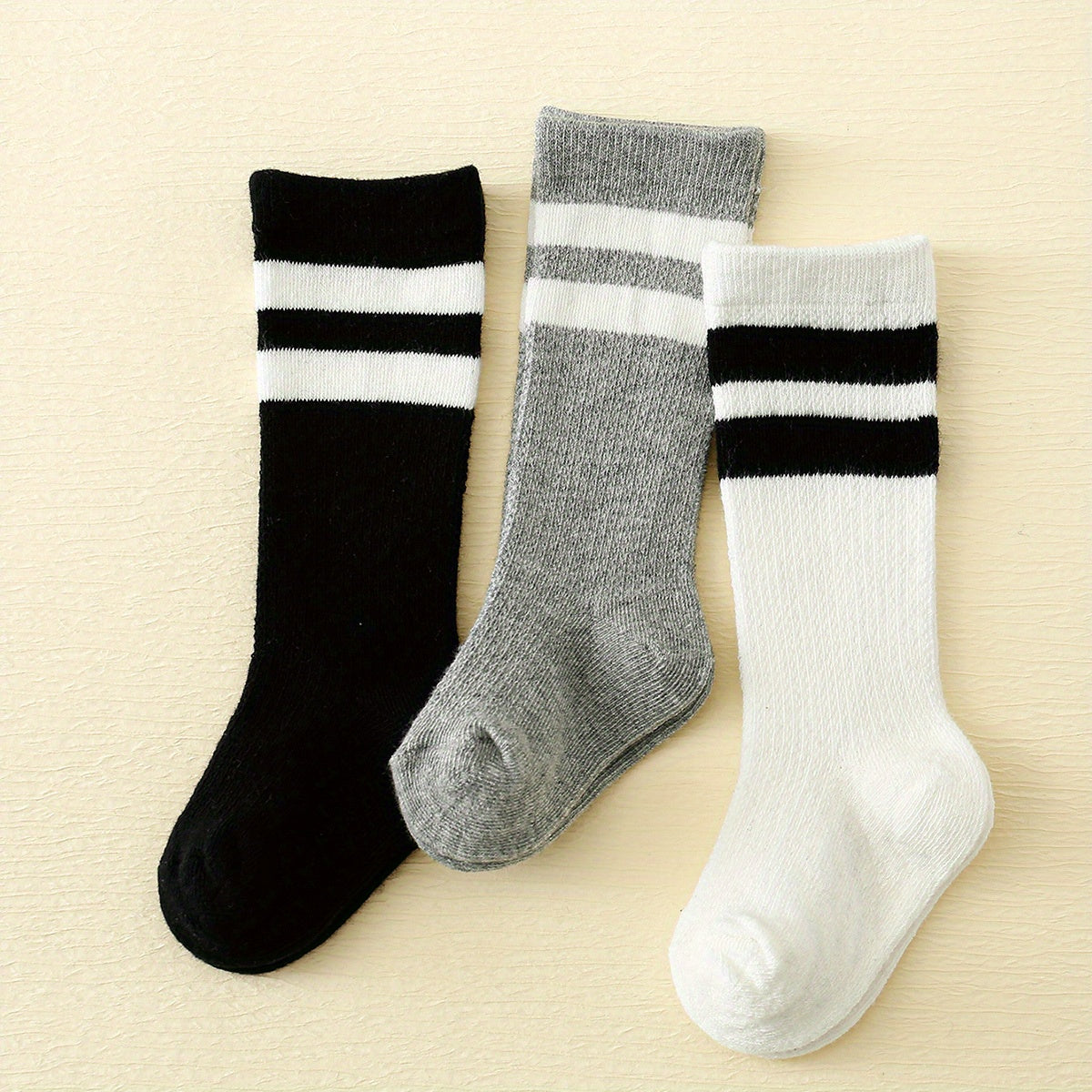 Toddler Girls Striped Cotton Crew Socks Kids Children's Socks