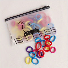 50pcs Girls Hair Tie Bands Ponytail Scrunchies Hair Accessories