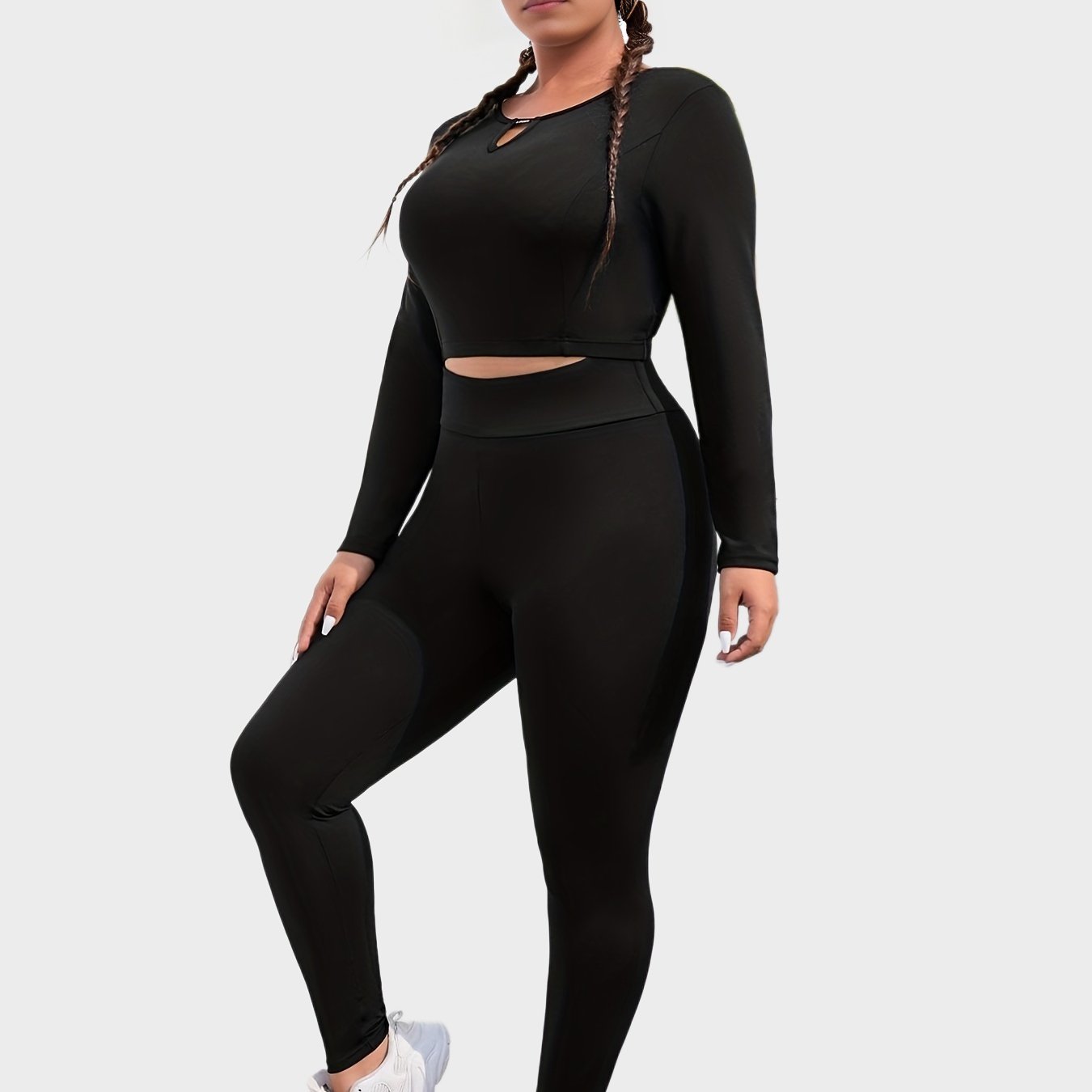 Two Piece Set Cut Out Top & Leggings Outfits