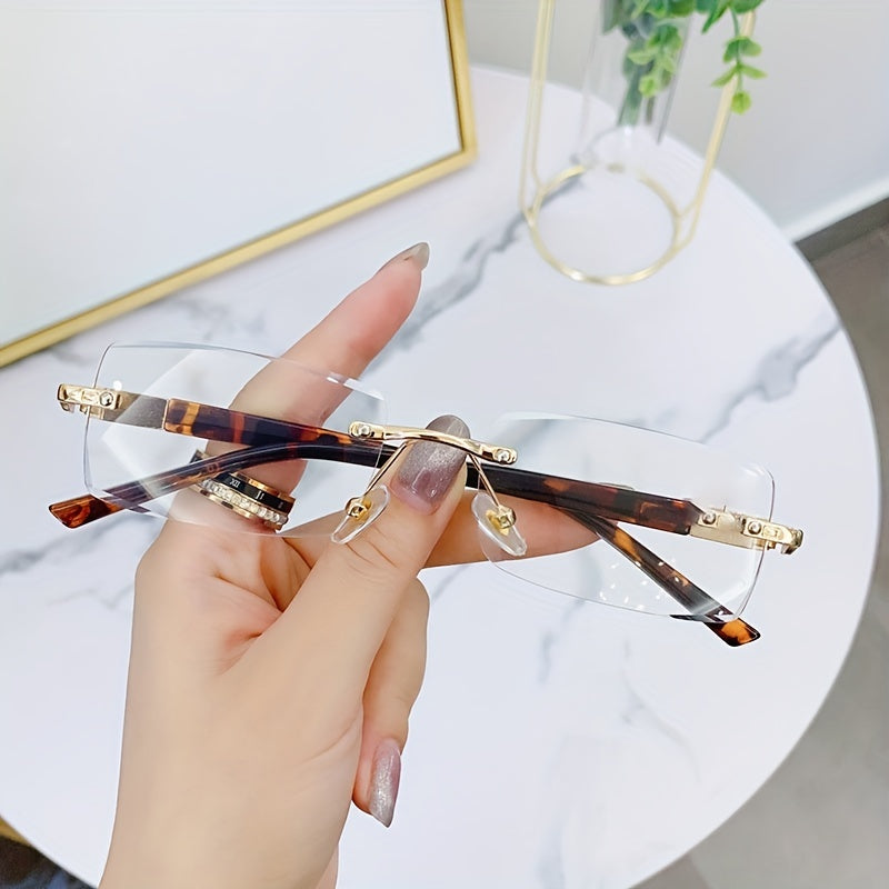 Light Blocking Rimless HD Reading Glasses