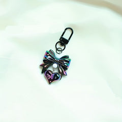 Y2K Electroplated Love Keychain Pendant for Girls DIY Pendant Cat Claw Keychain