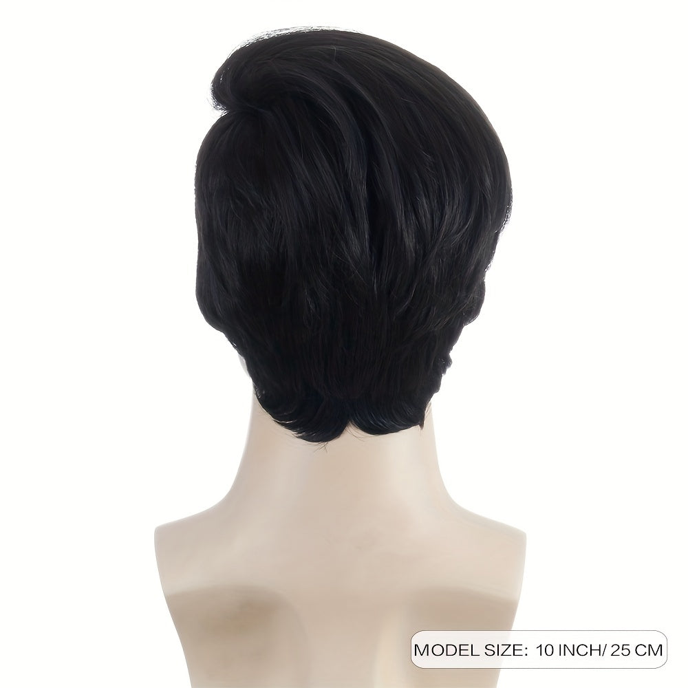 Men's Short Curly Hair Daily Dressing Wig