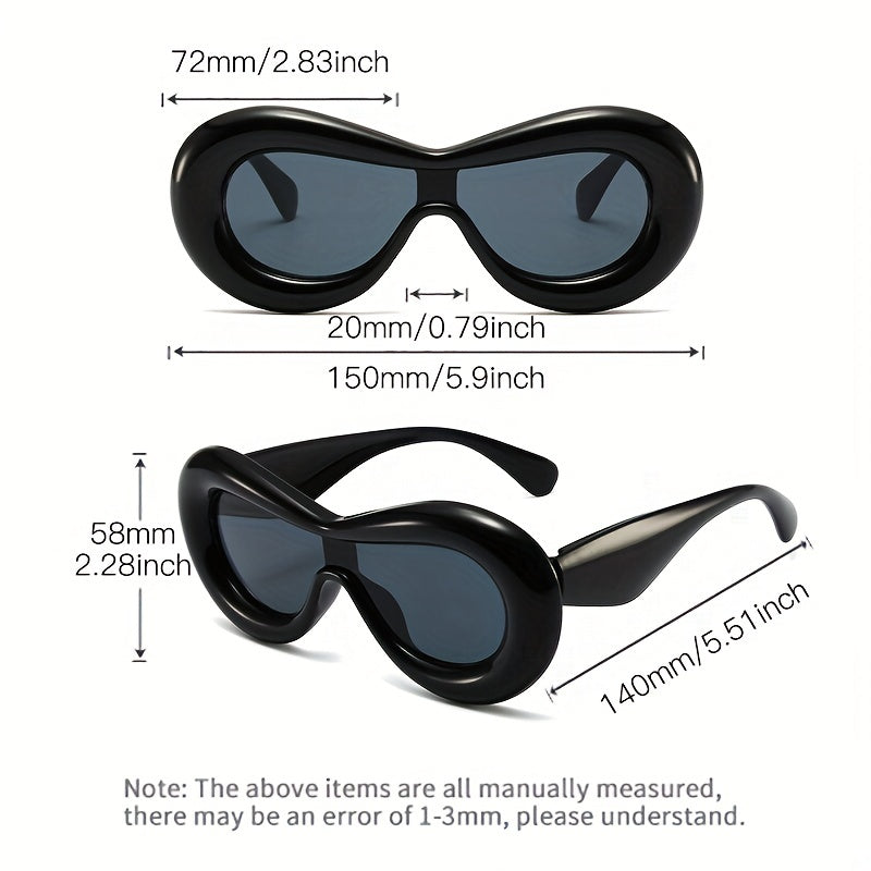 Y2K Oval Sunglasses Cat Eye Candy Shades