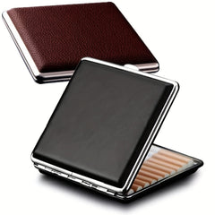 Leather Metal Cigarette Case 20 Box 2 Boxes