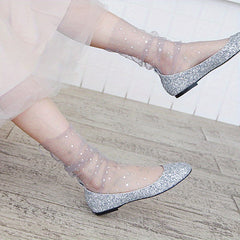 5 Pairs Floral Print Lace Socks for Women