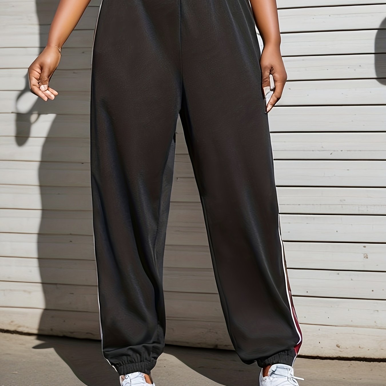 Women's Striped Side High Waist Sports Pants