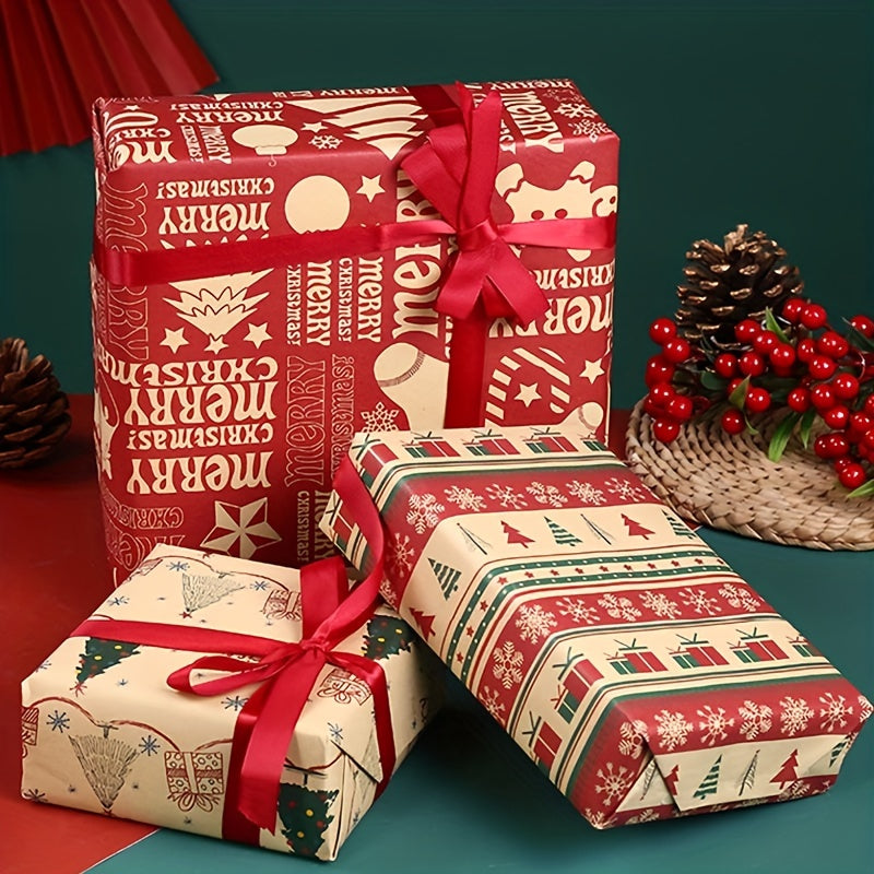 Christmas Gift Wrapping Paper Xmas Tree Snowflake 70x50cm