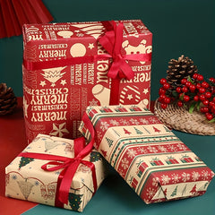 Christmas Gift Wrapping Paper Xmas Tree Snowflake 70x50cm