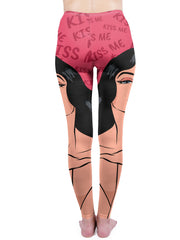 Figure Print Skinny Leggings High Waist Yoga Leggings Women's Clothing