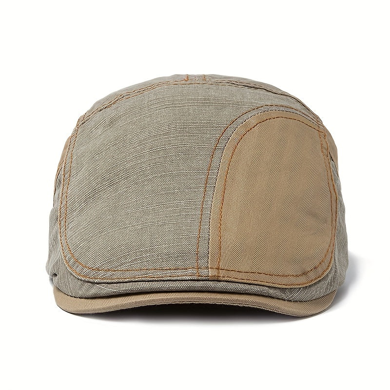Newsboy Cap Summer Beret Vintage Visor Flat Caps Patchwork Fabric