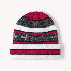 Casual Thickened Warm Knitted Hat Double Layer Jacquard Ear Protection Hat