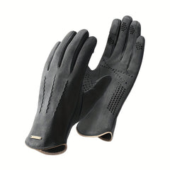 Autumn Winter Windproof Suede Gloves Outdoor Cycling Skiing