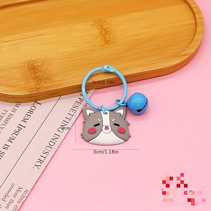 2pcs Cartoon Animal Charm Keychain Purse Backpack Bag Pendant Key Ring