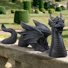Gothic Dragon Head Statue Home Garden Decor