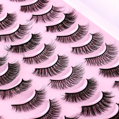 20 Pairs Fluffy Mixed Style Faux Mink Lashes for Daily Work Party Dating