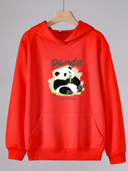 Girls Panda Pattern Hooded Sweatshirt Long Sleeve Pullover