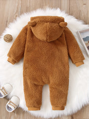 Baby Bear Hooded Jumpsuit Onesie Romper for Fall Winter