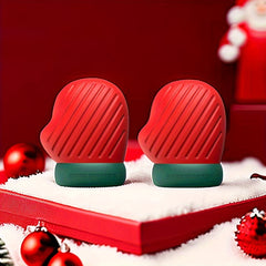 Christmas Hot Water Bottle Set - 1 Glove & 1 Sock Shaped Bag