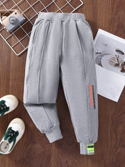 Baby Boys Sweatpants Elastic Waist Letter Print Sport Jogger Pants Kids Clothes