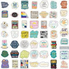 100pcs Inspirational Stickers Pack Positive Vinyl Quote Stickers