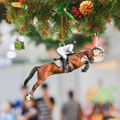 Acrylic Horse Riding Enthusiasts Mirror Decorative Pendant