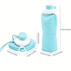600ml Collapsible Water Bottles for Sport Gym Camping Hiking