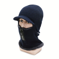 Winter Warm Knitted Ear Protection Hat and Scarf Set