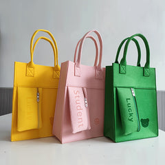 Felt School Supplies Storage Bag Large Capacity Tote Portable Shopping