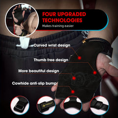 MANUEKLEAR Leather Weightlifting Wrist Straps - Support for Lifting