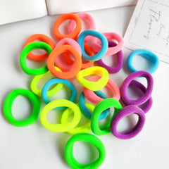 24pcs Large Size Fluorescent Hair Ties Y2K Style Hair Accessories