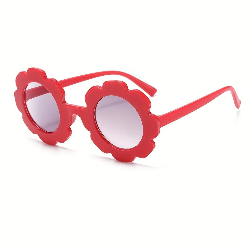 Boy's Sunflower Round Sunglasses Frosted Frame for Outdoor Summer
