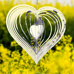 Outdoor Metal 3D Wind Spinner Hanging Yard Garden Decor Stainless Steel Spinners