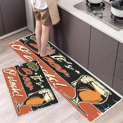Oktoberfest Floor Mat Beer Printing Carpet Home Kitchen Rug