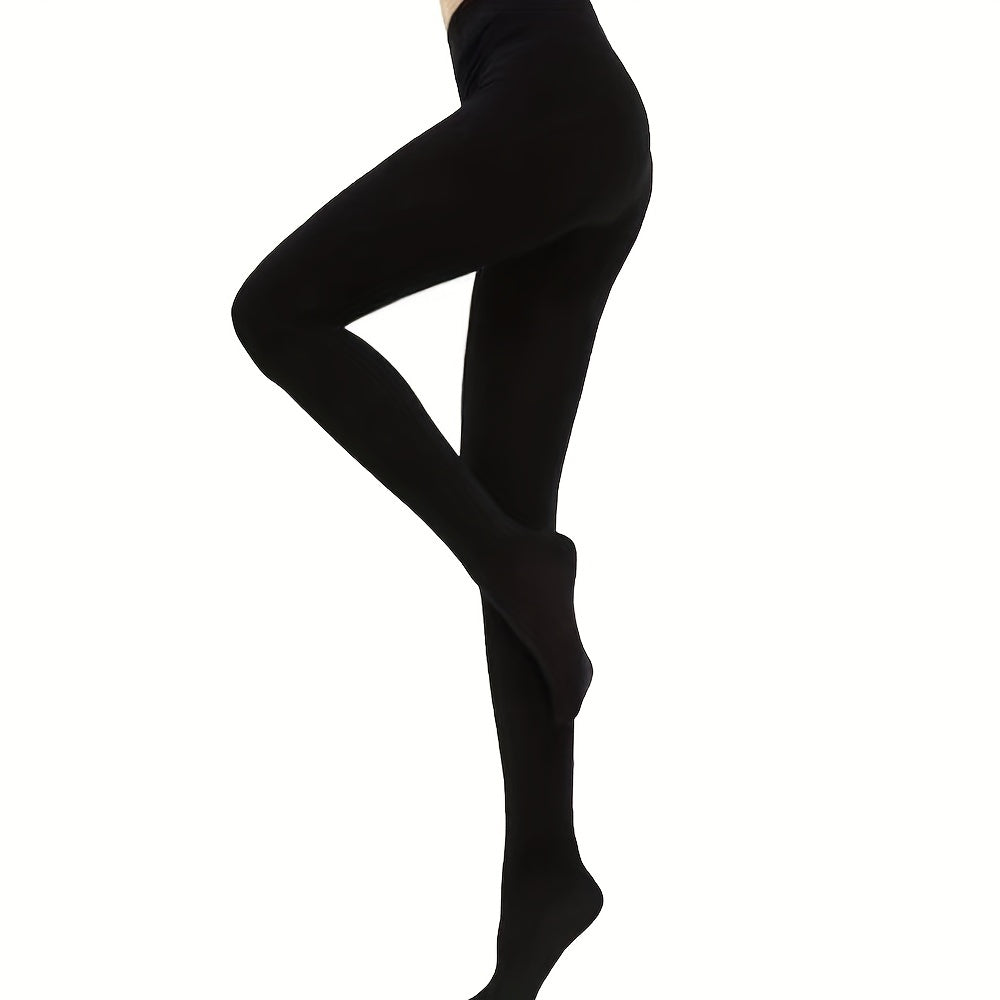 Opaque Slim Tights High Waist Footed Pantyhose