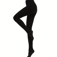 Opaque Slim Tights High Waist Footed Pantyhose