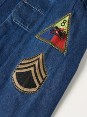 Men's Denim Shirt Chest Pockets Soft Casual Shirt
